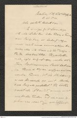 Nachlass Franz Steindachner, Brief von Paul Weyland an Franz Steindachner (21.02.1906), Inv.Nr. 591.01, Seite 1